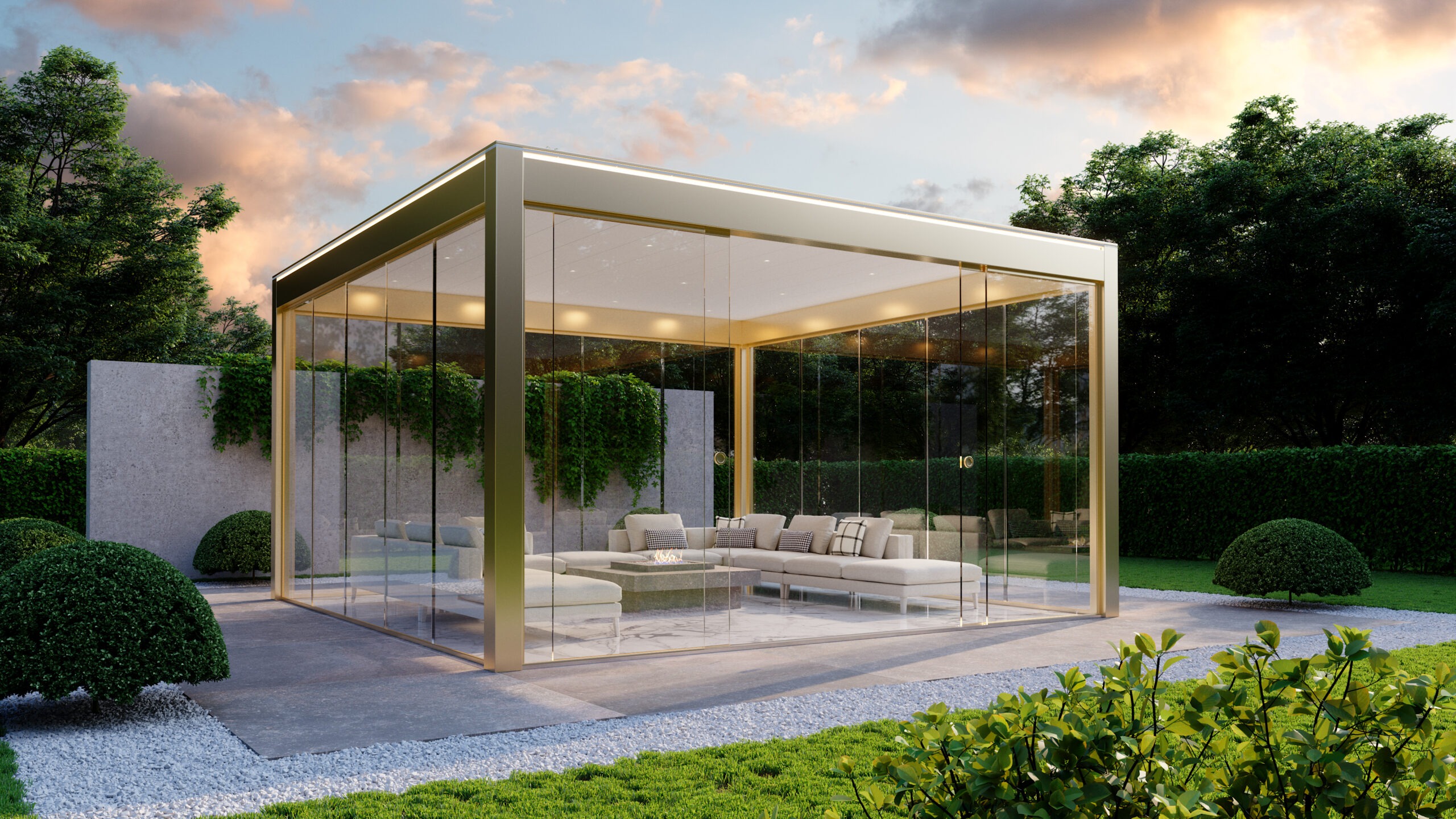 Pergola tarasowa z dachem lamelowym, pod wymiar UVEG PRO - Warszawa